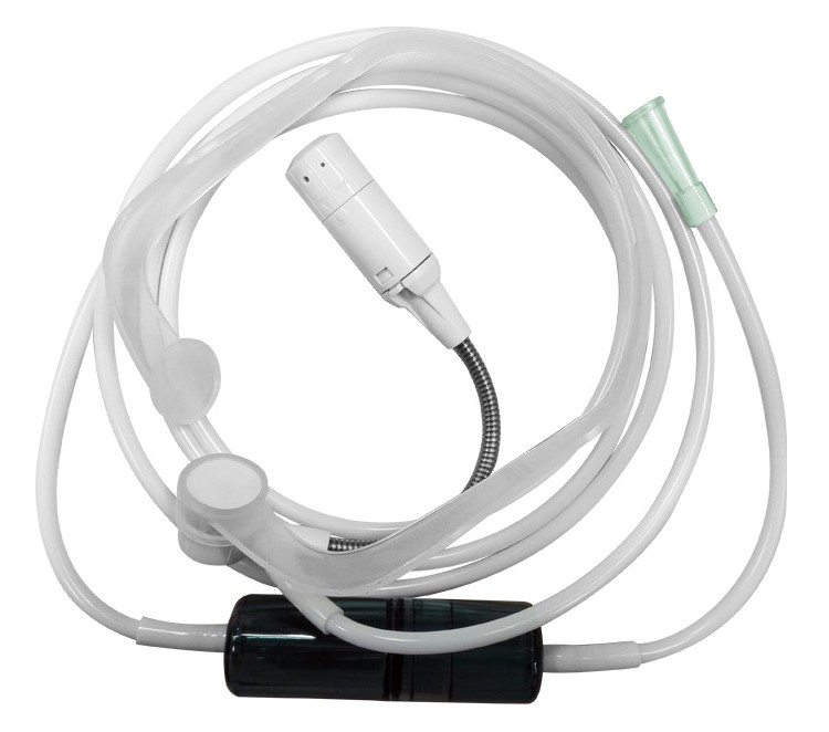 Kyslíkový "mikrofón" - headset, určený pre inhaláciu koncentrovaného kyslíka